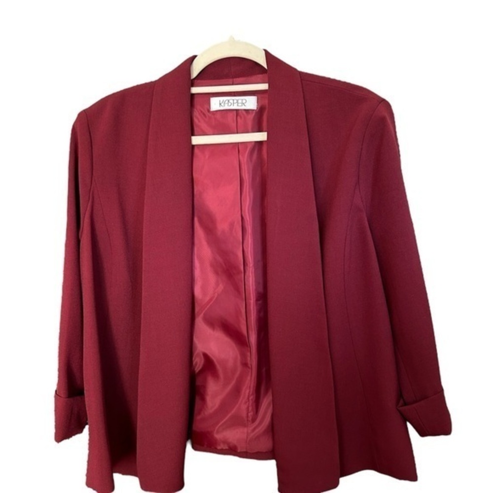 Wine Kasper Blazer, Size XL (see description)